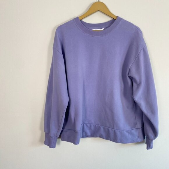 Athleta Purple Retroplush Crewneck Sweatshirt with Hidden Pocket - Picture 7 of 10